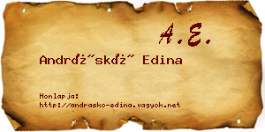 Andráskó Edina névjegykártya