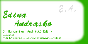 edina andrasko business card
